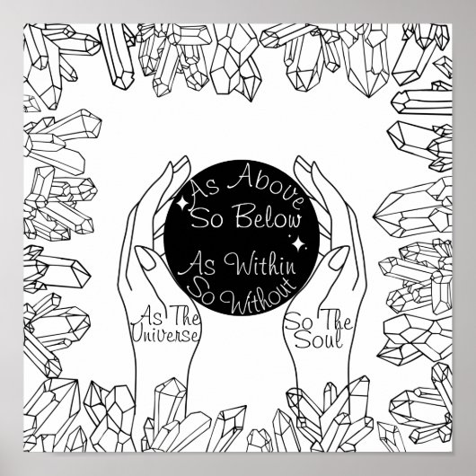 Poster Boule De Cristal Comme Ci-Dessus Si Ci-Dessous (Devant)