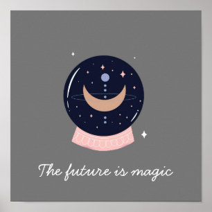 Poster Boule de cristal mystique psychique