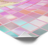 Poster Boule de Disco Rose Vibrante Colla pour Soirée Dan (Coin)