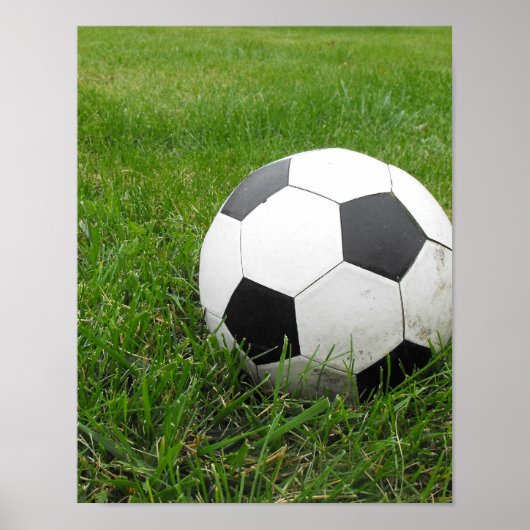 Poster Boule de football en herbe (Devant)