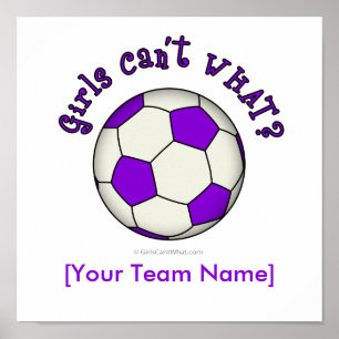 Poster Boule de football en violet
