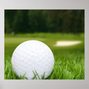 Poster Boule De Golf En Herbe