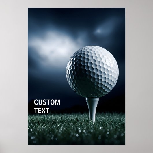 Poster Boule de golf spectaculaire personnalisée (Devant)