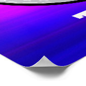 Poster Boule de golf; Violet bleu vif et Magenta (Coin)