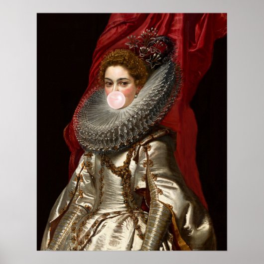 Poster Boule de gomme Diva dans un Ruff de cou (Devant)