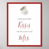 Poster Boule de Noël d'hiver Devinez combien (Devant)
