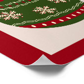 Poster Boule de Noël verte et rouge (Coin)