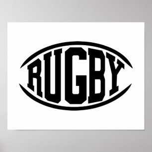 Poster Boule de rugby