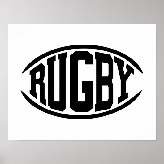 Poster Boule de rugby (Devant)