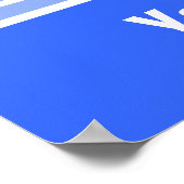 Poster Boule de soccer ; Bleu (Coin)