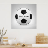 Poster Boule de soccer Nom personnalisé Sport (Cuisine)