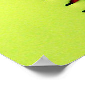 Poster Boule de softball jaune (Coin)