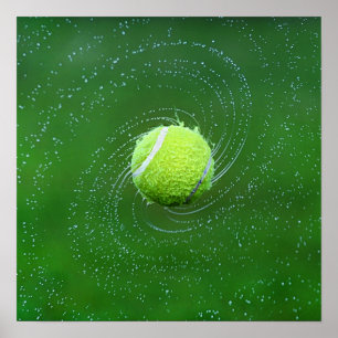 Poster Boule de Tennis Jaune personnalisée
