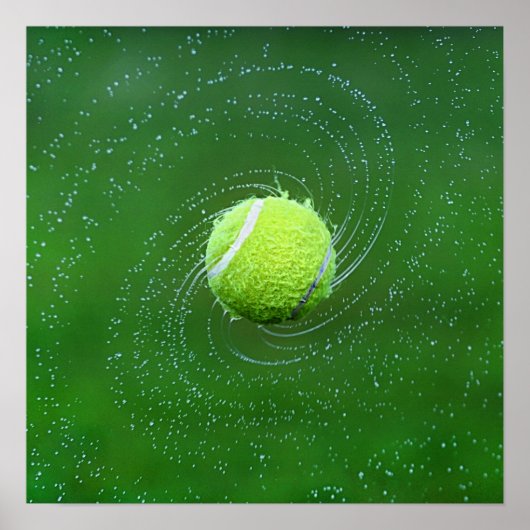 Poster Boule de Tennis Jaune personnalisée (Devant)