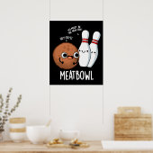 Poster Boule de viande amusant Boule de boulette de viand (Cuisine)