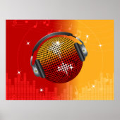Poster Boule Disco Étincelante (Devant)