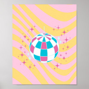 Poster Boule Disco Rose, Art Party, Preppy, Style Preppy
