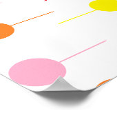 Poster Boule et ligne en blanc (Coin)