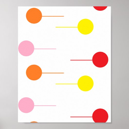 Poster Boule et ligne en blanc (Devant)