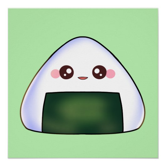 Poster Boule japonaise de riz Onigiri (Devant)