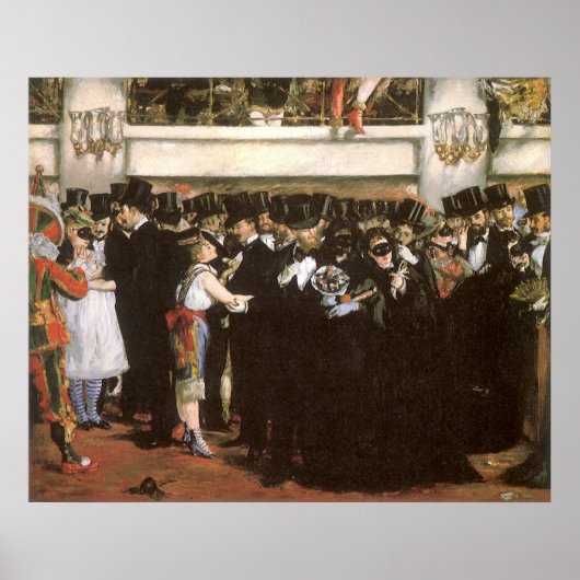 Poster Boule masquée à l'Opéra par Edouard Manet (Devant)