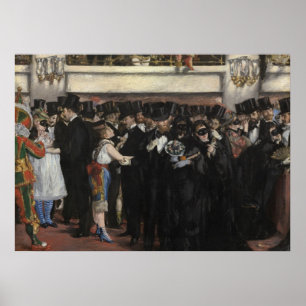 Poster Boule masquée de Manet à l'opéra, 1873
