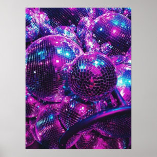 Poster Boule Neon Color Disco