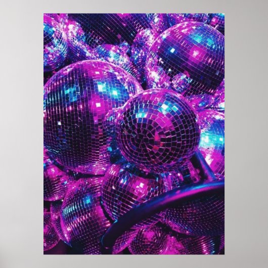 Poster Boule Neon Color Disco (Devant)