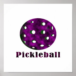 Poster boule pourpre opacifiée par pickleball .png des