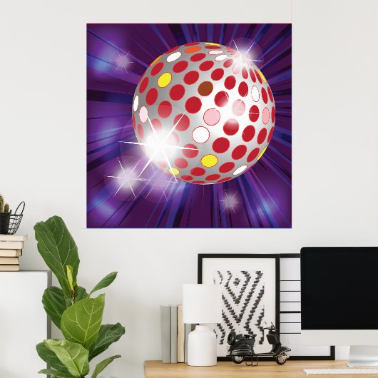 Poster Boule Red Disco (Bureau à domicile)