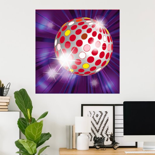 Poster Boule Red Disco
