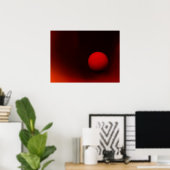 Poster Boule rouge foncé (Bureau à domicile)