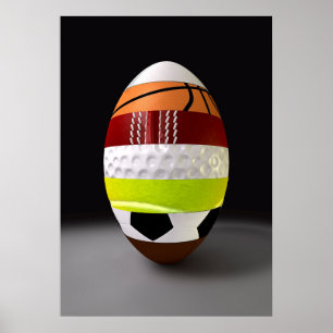 Poster Boule segmentée de sports