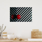 Poster Boule Snooker de couleur rouge (Cuisine)