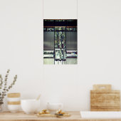 Poster Bouleau en verre biseauté arbres argent métallique (Cuisine)