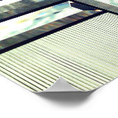 Poster Bouleau en verre biseauté arbres argent métallique (Coin)