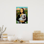 Poster Bouledogue anglais 9 - Mona Lisa (Cuisine)