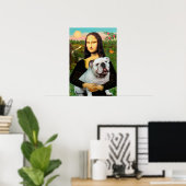 Poster Bouledogue anglais 9 - Mona Lisa (Bureau à domicile)