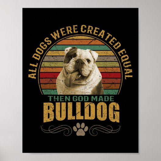 Poster Bouledogue créé (Devant)