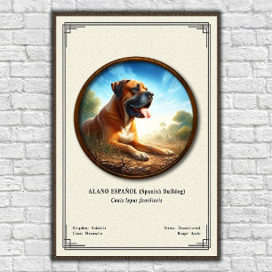 Poster Bouledogue Espagnol (Alano Español) Série de Zoolo