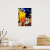 Poster Bouledogue français 1 - Café Terrasse (Cuisine)