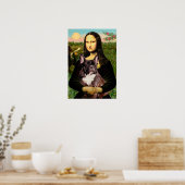 Poster Bouledogue français (bringé) - Mona Lisa (Cuisine)