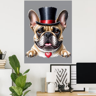 Poster Bouledogue français cylindre French Bulldog