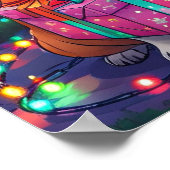 Poster Bouledogue français French Bulldog Noël (Coin)