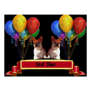 Poster Bouledogue français Happy Day French Bulldog