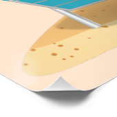 Poster Bouledogue français mer Vacances French Bulldog (Coin)