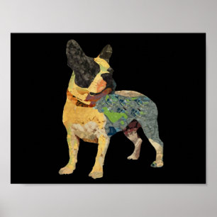 Poster Bouledogue français peint mignon