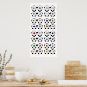 Poster Boules avec drapeaux - Coupe du Monde 2010 (Cuisine)