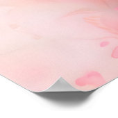 Poster Boules de fleurs de cerisier d'aquarelle (Coin)