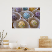 Poster Boules de gâteau décadent (Cuisine)